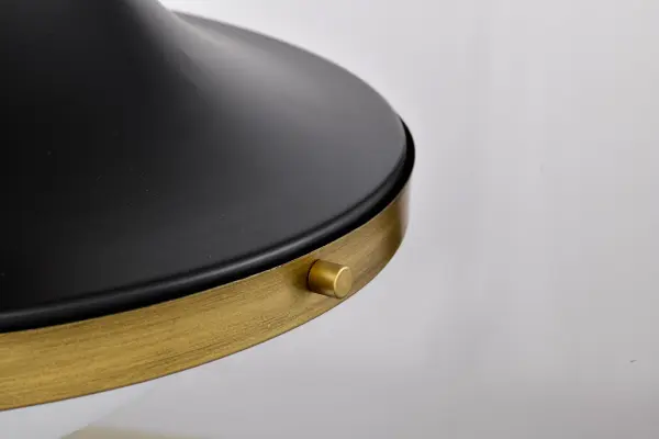 Lafayette 3-Light Pendant in Matte Black with Brass Accents - Image 9