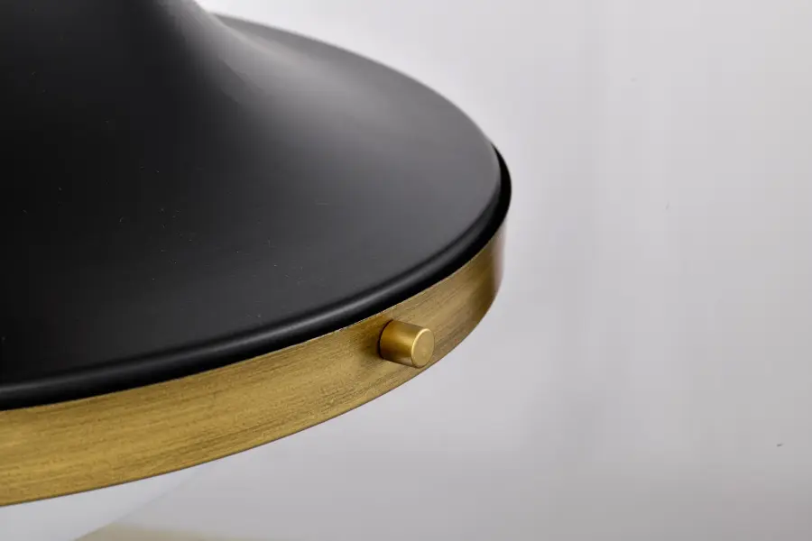 Lafayette 3-Light Pendant in Matte Black with Brass Accents - Image 9