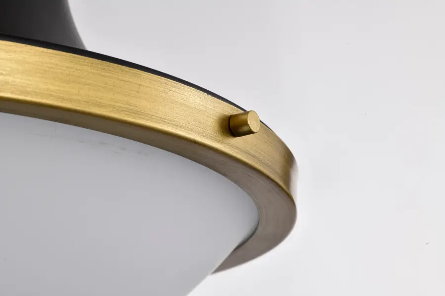 Lafayette 3-Light Pendant in Matte Black with Brass Accents - Image 10