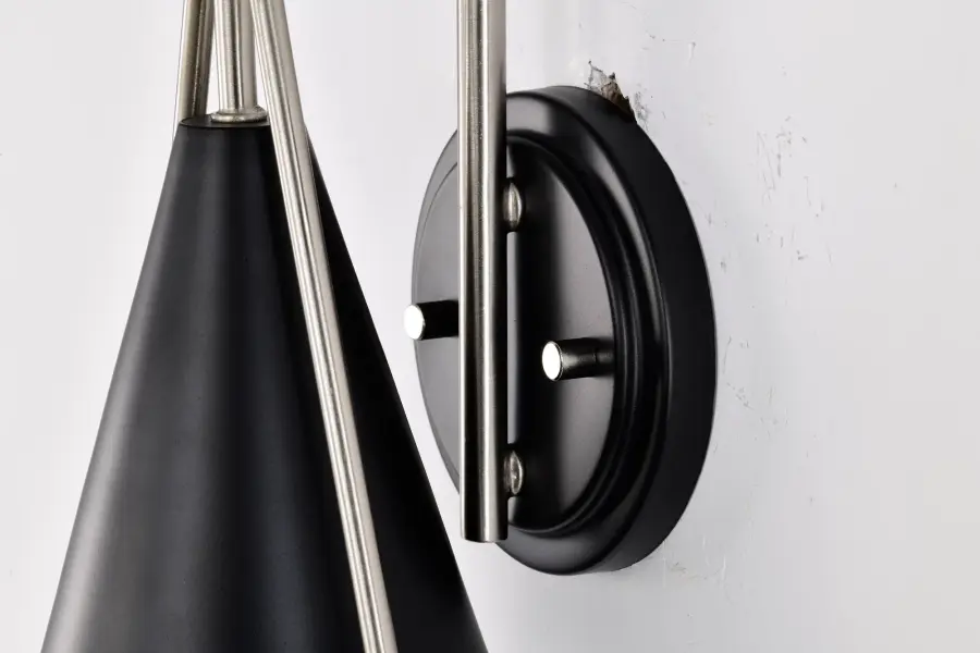 Admiral 1-Light Wall Sconce in Matte Black and Brushed Nickel - Image 11
