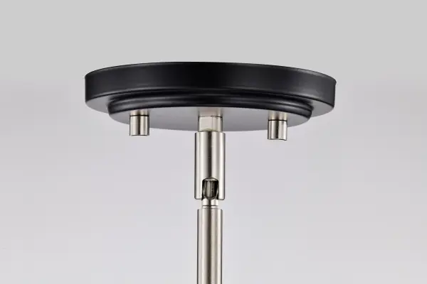 Admiral 1-Light Pendant in Matte Black and Brushed Nickel - Image 7