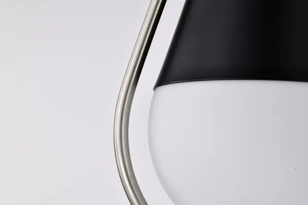 Admiral 1-Light Pendant in Matte Black and Brushed Nickel - Image 9