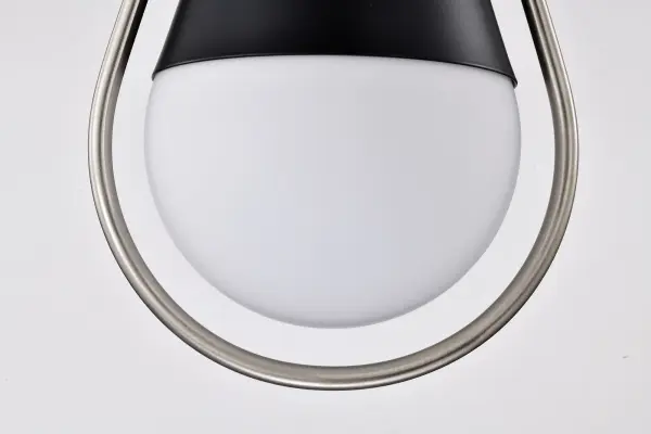 Admiral 1-Light Pendant in Matte Black and Brushed Nickel - Image 10