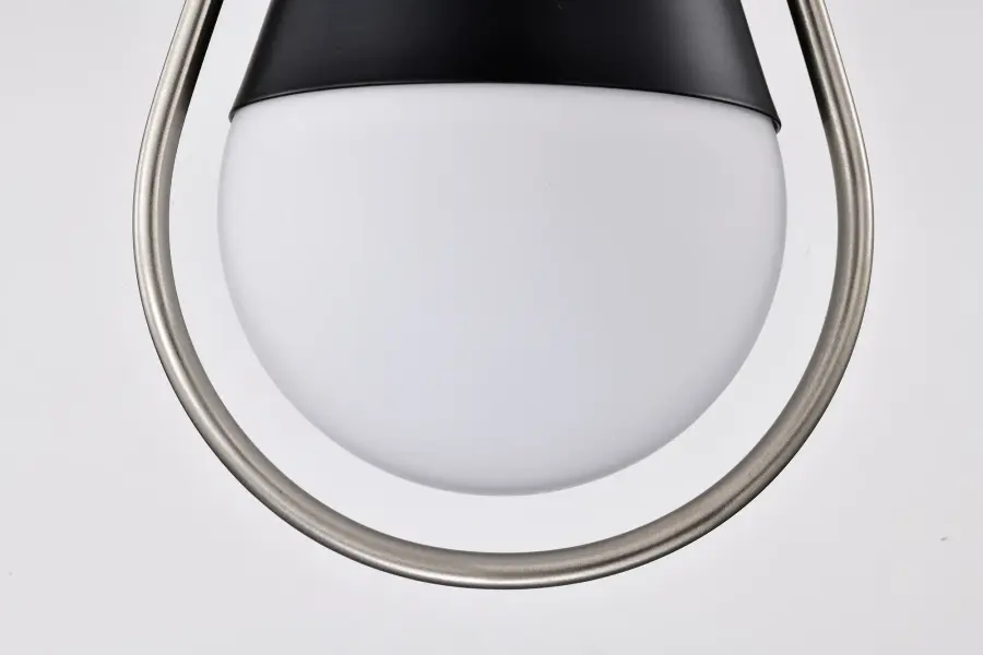Admiral 1-Light Pendant in Matte Black and Brushed Nickel - Image 10