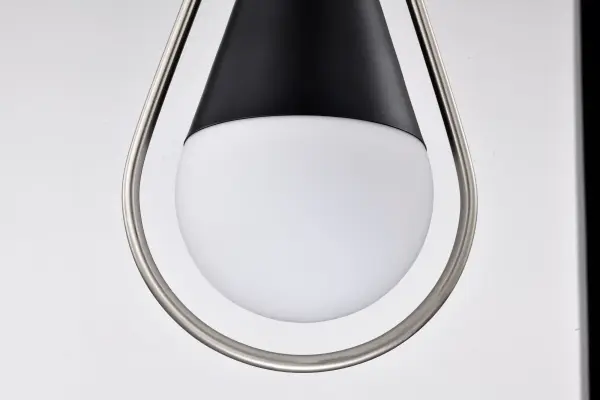 Admiral 1-Light Pendant in Matte Black and Brushed Nickel - Image 10