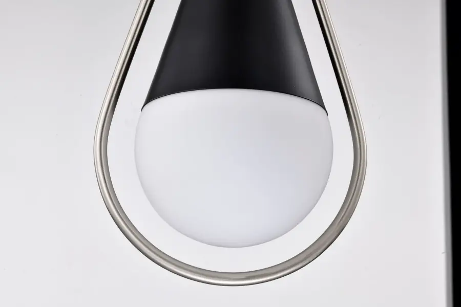 Admiral 1-Light Pendant in Matte Black and Brushed Nickel - Image 10