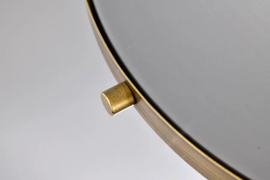 Lafayette 1-Light Flush Mount Ceiling Light - 14 Inch Gray with Brass Accents - Image 12
