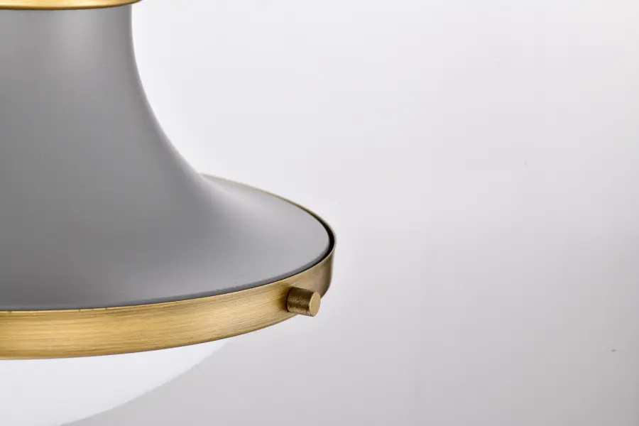 Lafayette 1-Light Pendant in Gray with Natural Brass Accents - Image 11
