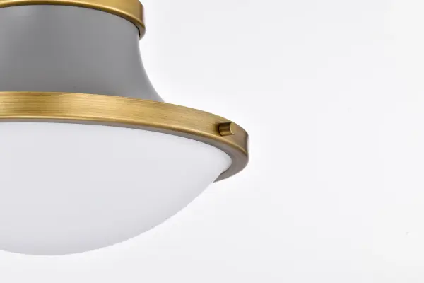 Lafayette 1-Light Pendant in Gray with Natural Brass Accents - Image 13