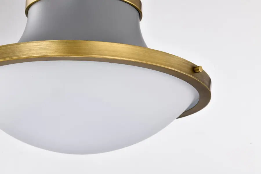 Lafayette 3-Light Pendant in Gray with Natural Brass Accents - Image 13