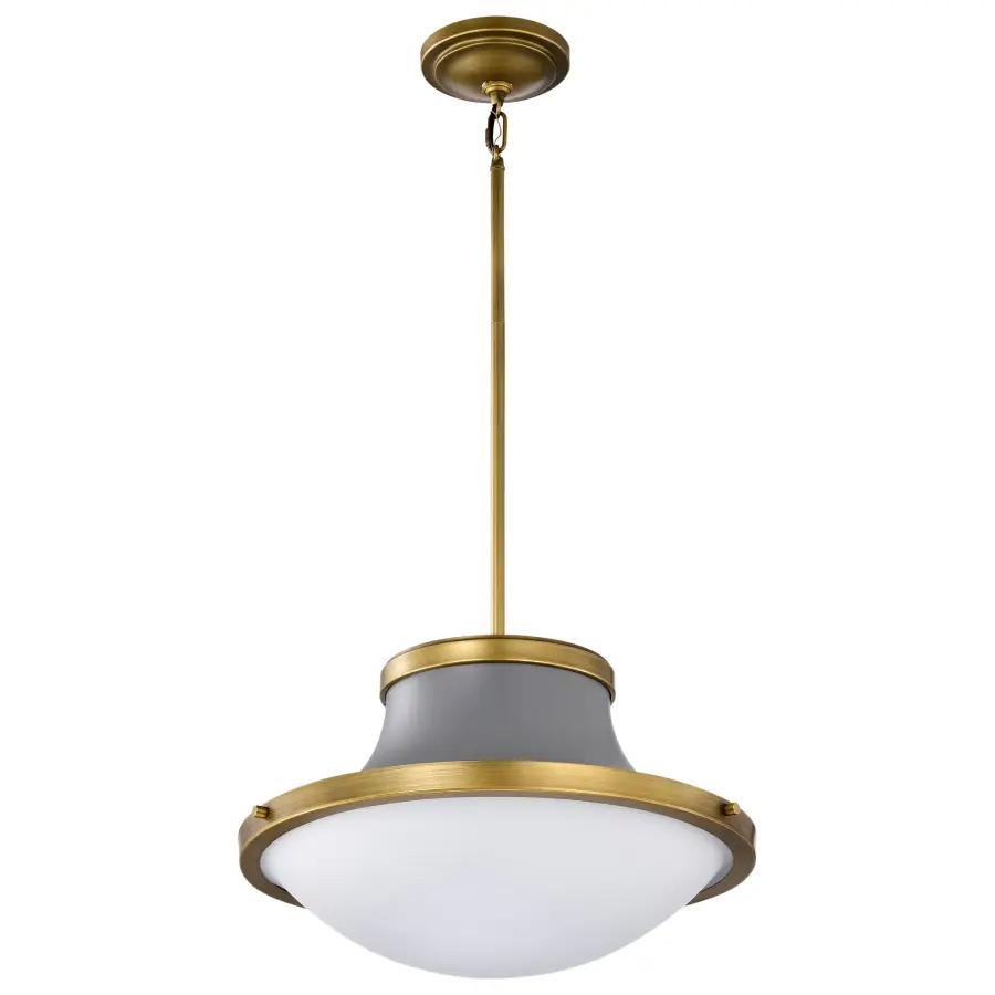 Lafayette 3-Light Pendant in Gray with Natural Brass Accents - Image 5