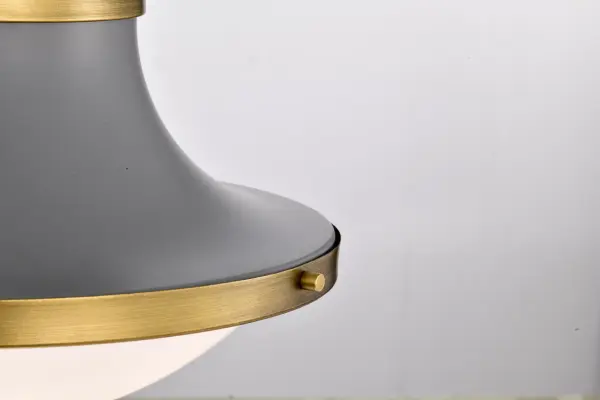 Lafayette 3-Light Pendant in Gray with Natural Brass Accents - Image 9