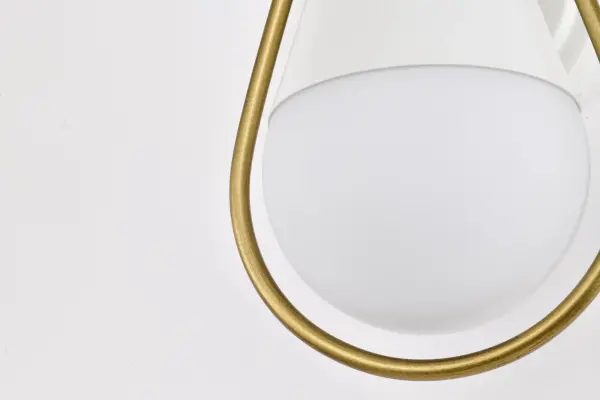 Admiral 1-Light Wall Sconce in Matte White and Natural Brass - Image 14