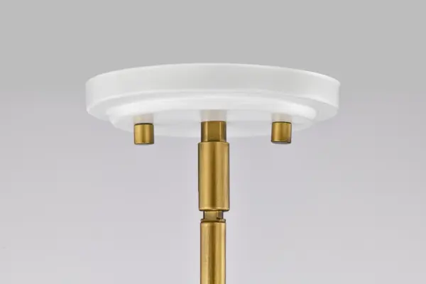 Admiral 1-Light Pendant in Matte White & Natural Brass - Image 7