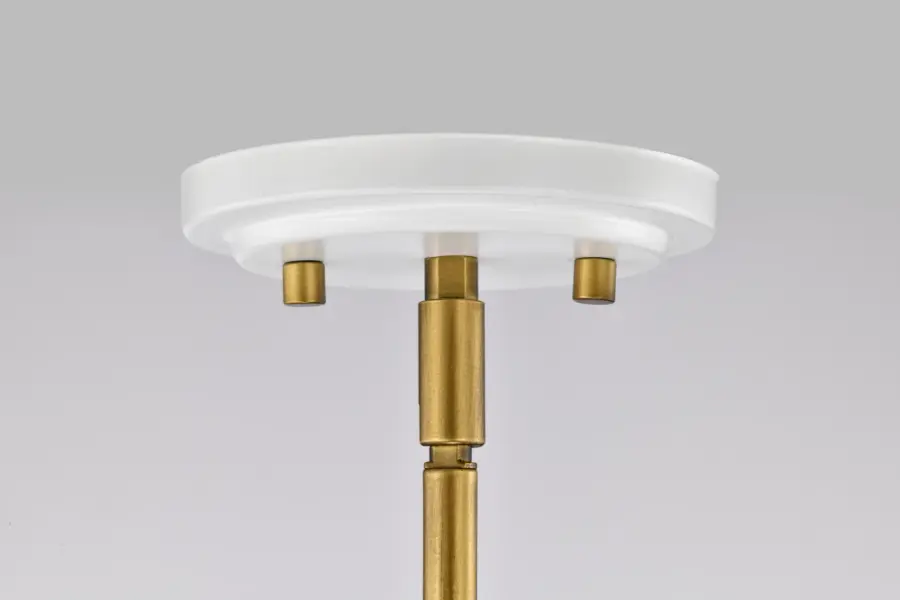 Admiral 1-Light Pendant in Matte White & Natural Brass - Image 7