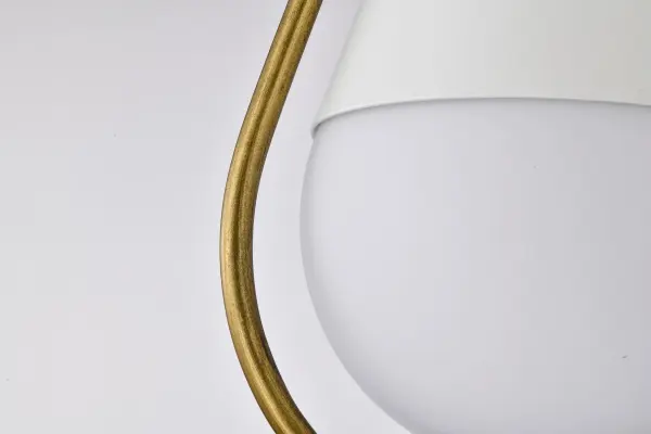 Admiral 1-Light Pendant in Matte White & Natural Brass - Image 10