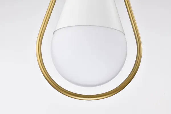 Admiral 1-Light Pendant in Matte White and Natural Brass - Image 11