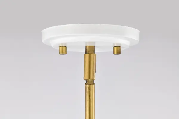 Admiral 1-Light Pendant in Matte White and Natural Brass - Image 7