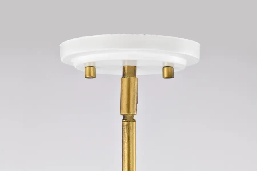 Admiral 1-Light Pendant in Matte White and Natural Brass - Image 7