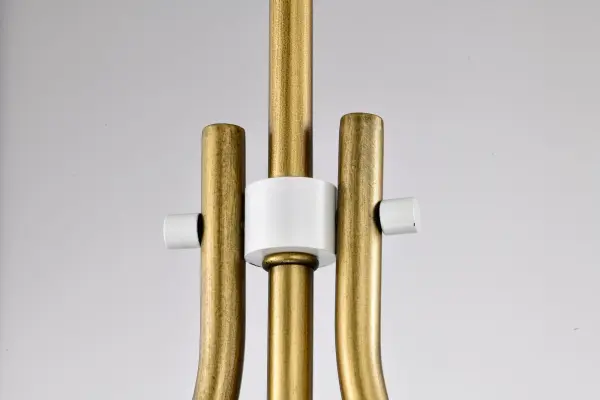 Admiral 1-Light Pendant in Matte White and Natural Brass - Image 9