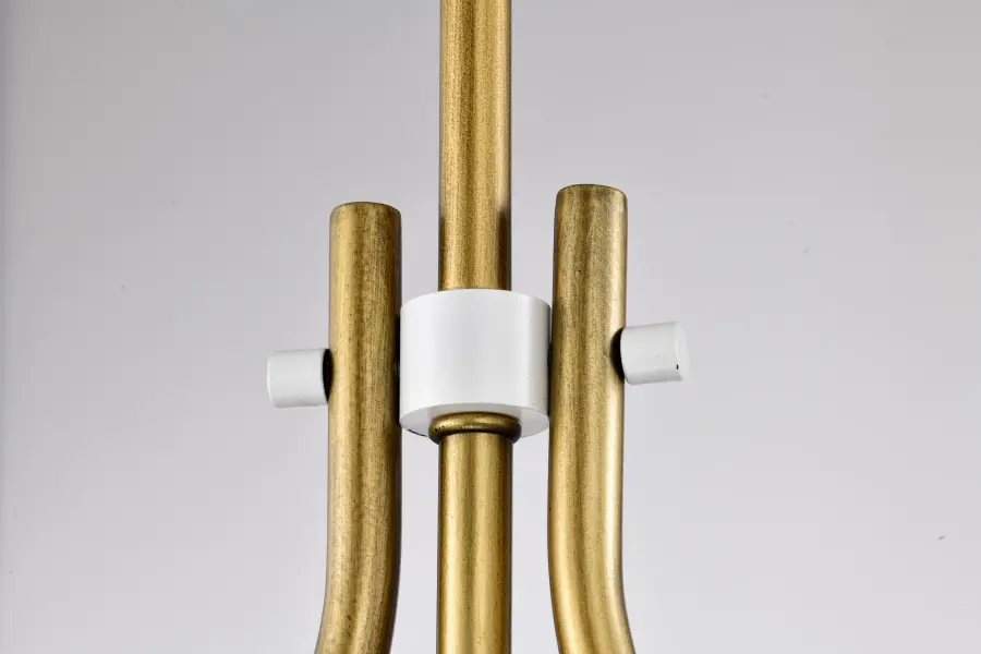 Admiral 1-Light Pendant in Matte White and Natural Brass - Image 9