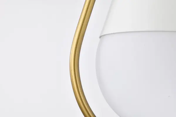 Admiral 1-Light Pendant in Matte White and Natural Brass - Image 10