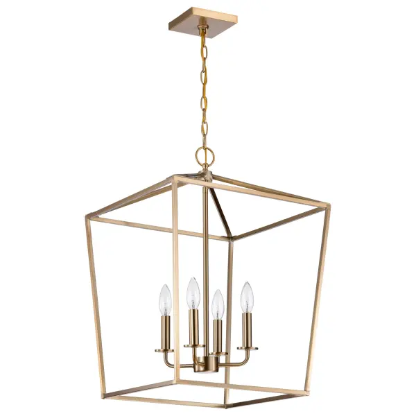 Emma 4 Light Small Pendant in Burnished Brass - Image 1