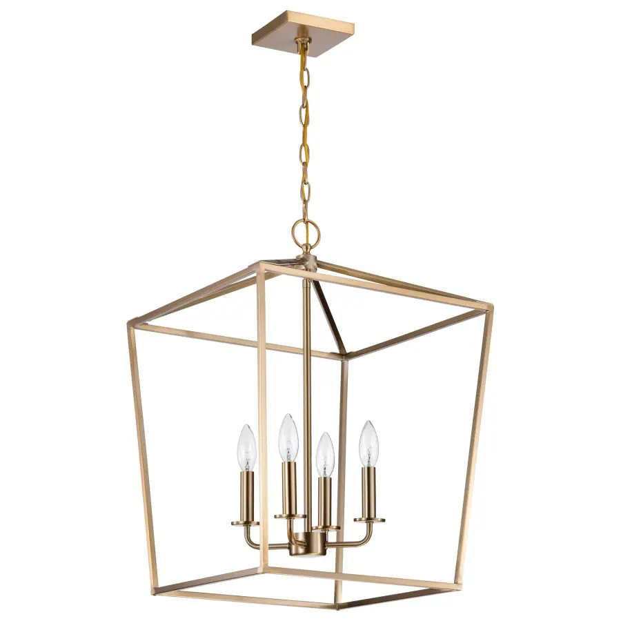 Emma 4 Light Small Pendant in Burnished Brass - Image 1