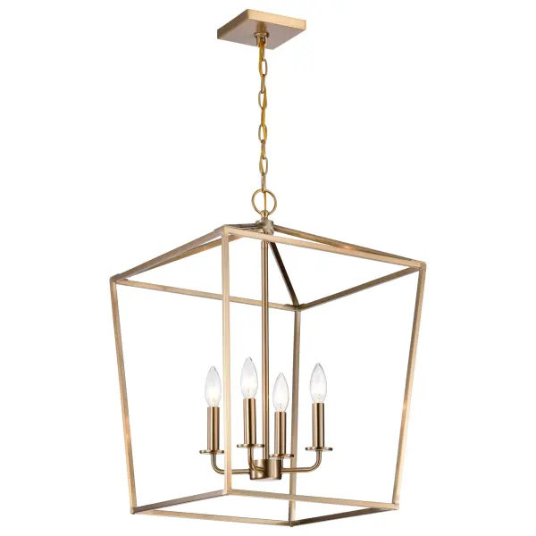 Emma 4 Light Small Pendant in Burnished Brass - Image 2