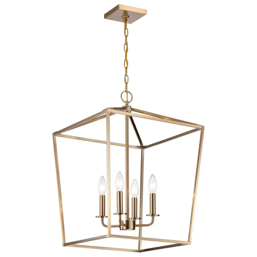 Emma 4 Light Small Pendant in Burnished Brass - Image 2