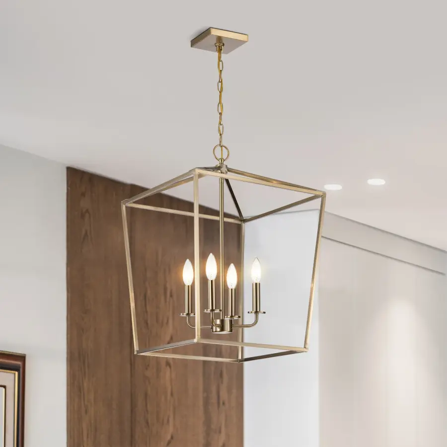 Emma 4 Light Small Pendant in Burnished Brass - Image 16