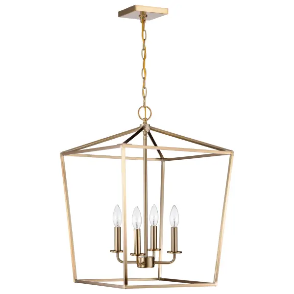 Emma 4 Light Small Pendant in Burnished Brass - Image 5