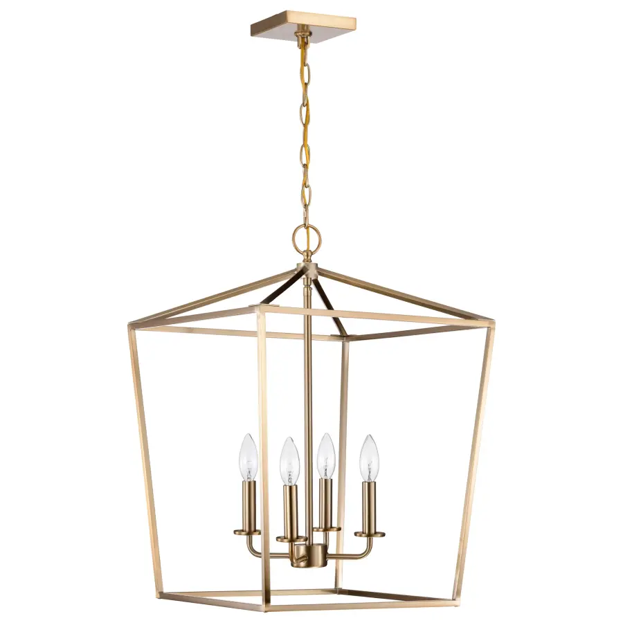 Emma 4 Light Small Pendant in Burnished Brass - Image 5