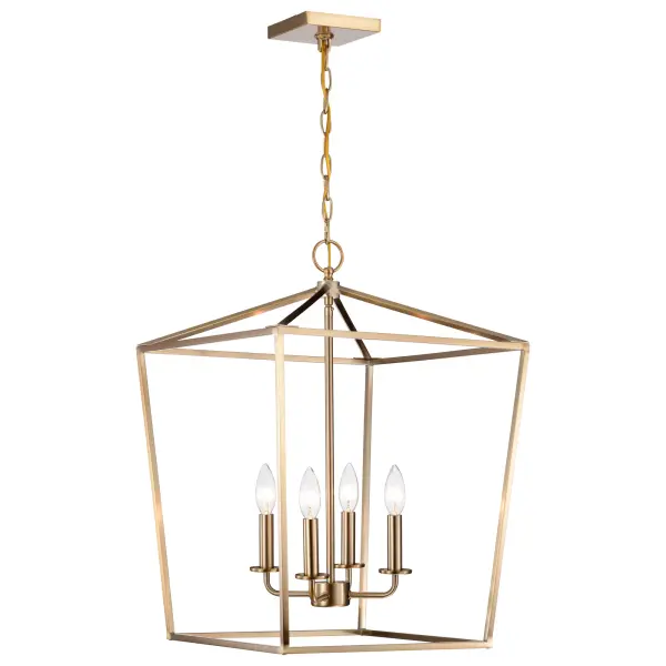 Emma 4 Light Small Pendant in Burnished Brass - Image 6