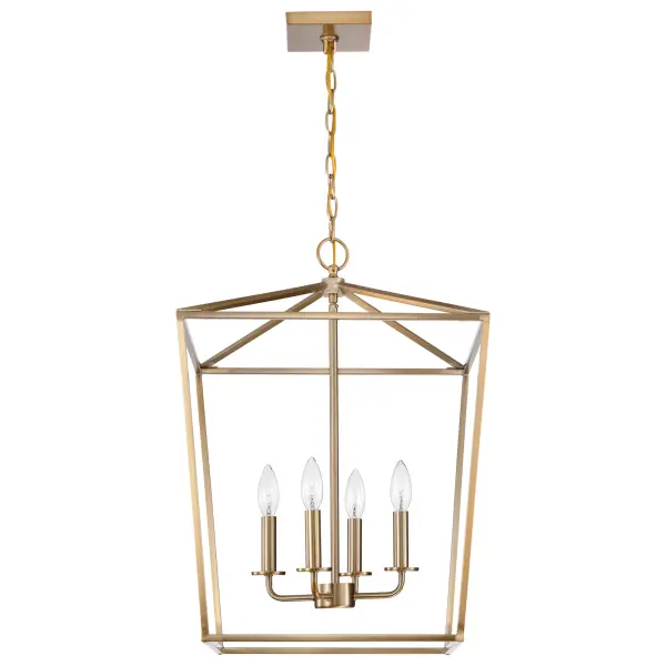 Emma 4 Light Small Pendant in Burnished Brass - Image 7