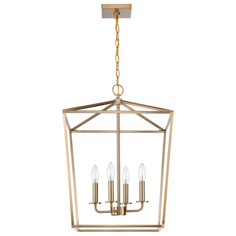 Emma 4 Light Small Pendant in Burnished Brass - Image 7