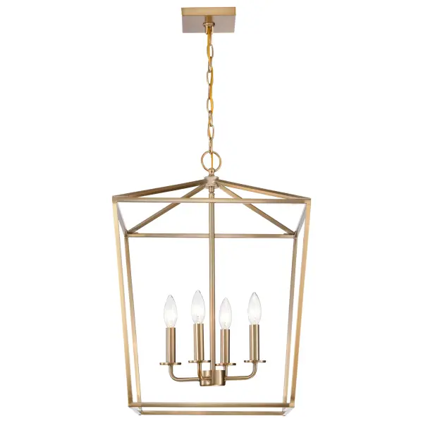 Emma 4 Light Small Pendant in Burnished Brass - Image 8