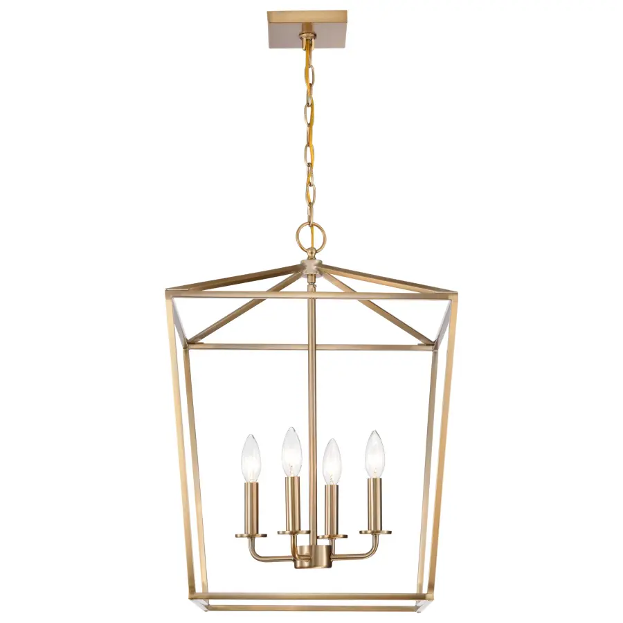 Emma 4 Light Small Pendant in Burnished Brass - Image 8
