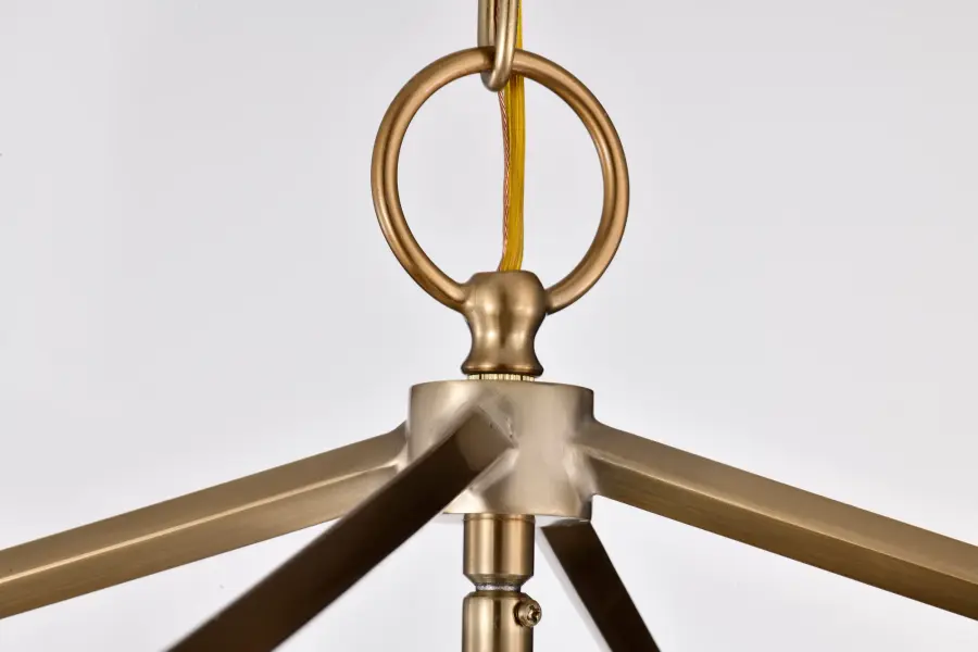Emma 4 Light Small Pendant in Burnished Brass - Image 9