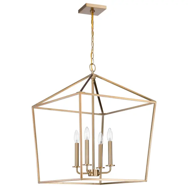 Emma 4 Light Large Pendant in Burnished Brass - Image 1