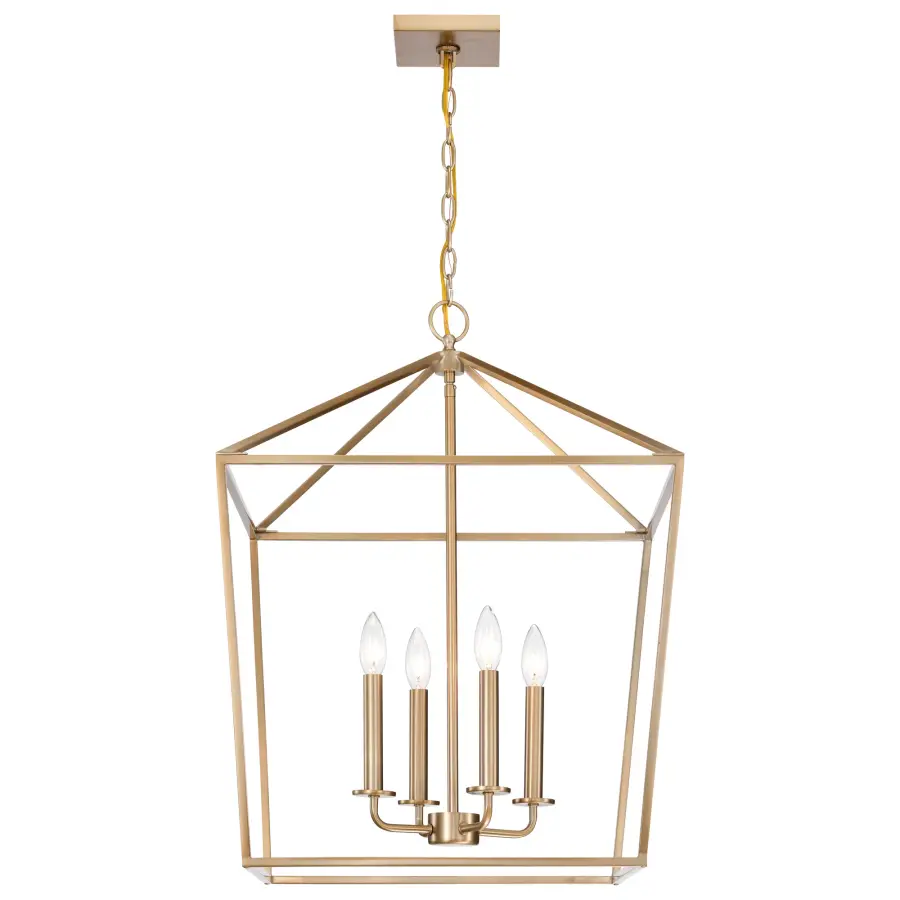 Emma 4 Light Large Pendant in Burnished Brass - Image 4