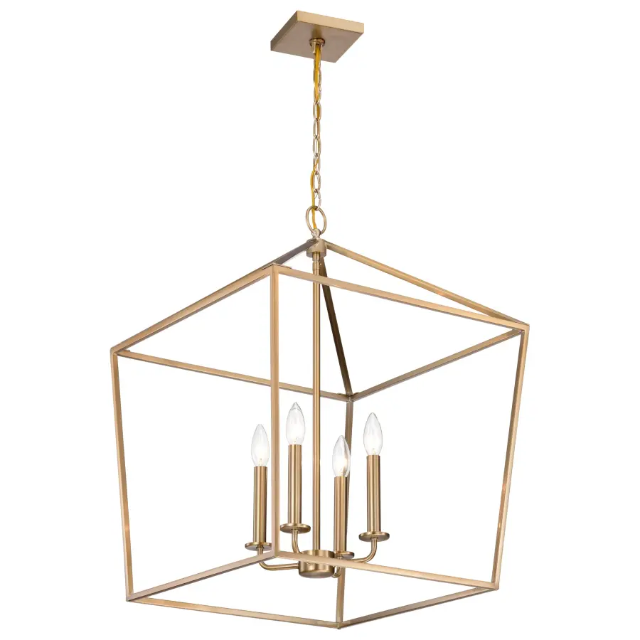 Emma 4 Light Large Pendant in Burnished Brass - Image 5