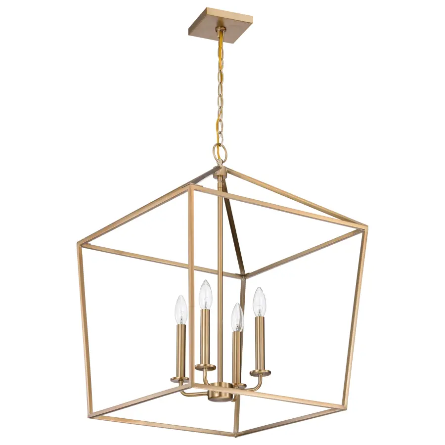 Emma 4 Light Large Pendant in Burnished Brass - Image 6