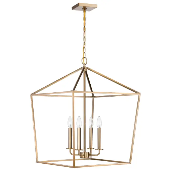 Emma 4 Light Large Pendant in Burnished Brass - Image 7