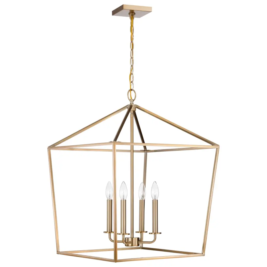 Emma 4 Light Large Pendant in Burnished Brass - Image 7