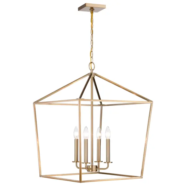 Emma 4 Light Large Pendant in Burnished Brass - Image 8