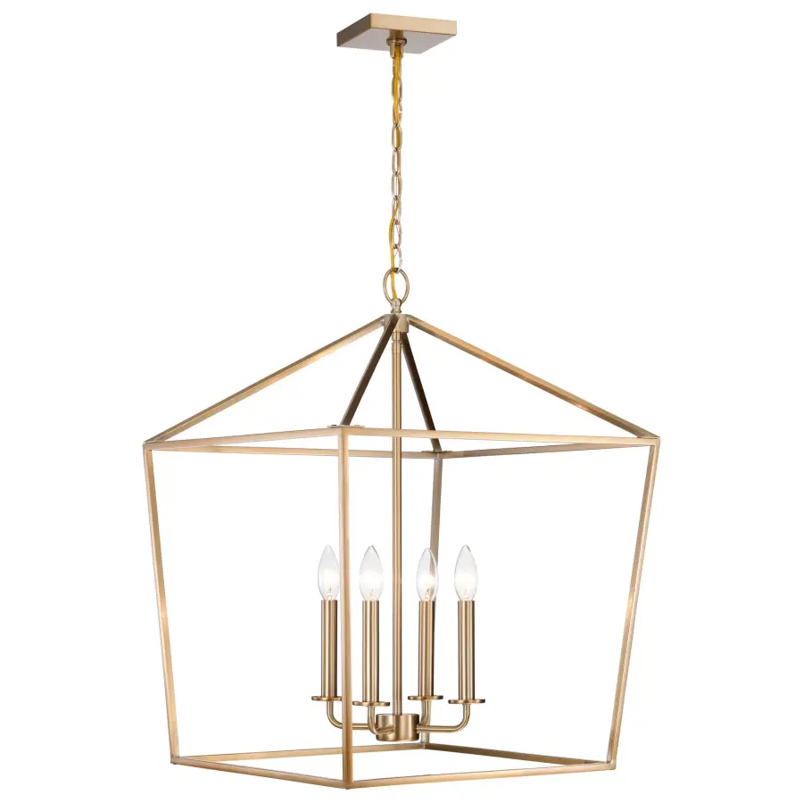 Emma 4 Light Large Pendant in Burnished Brass - Image 8