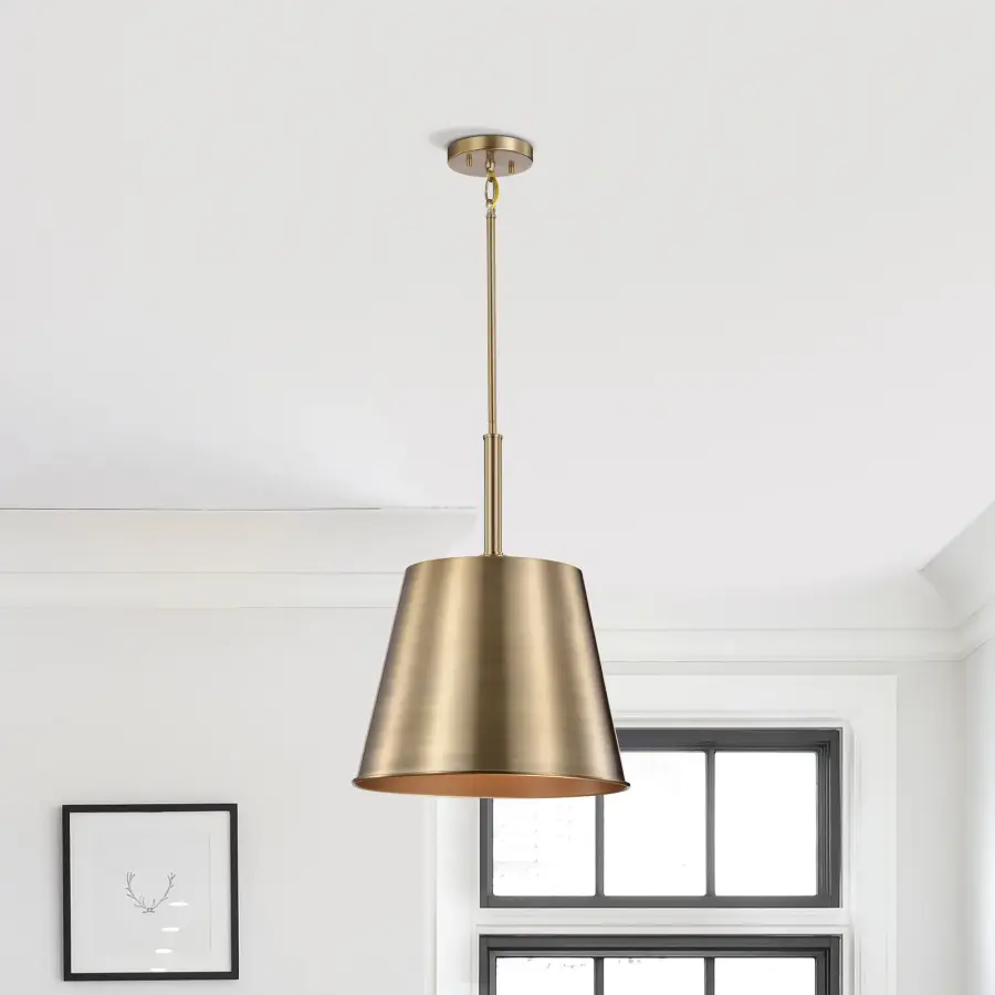 Alexis Large Pendant Light in Burnished Brass and Gold - Image 13