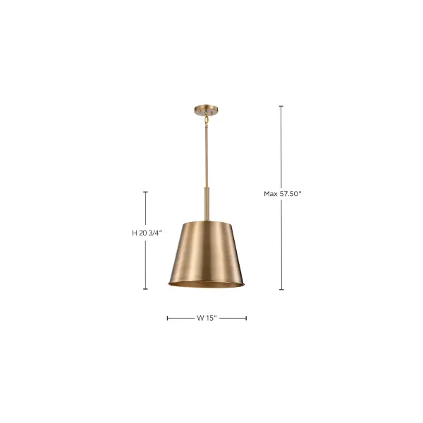 Alexis Large Pendant Light in Burnished Brass and Gold - Image 16