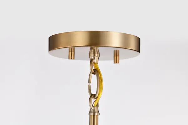 Alexis Large Pendant Light in Burnished Brass and Gold - Image 9